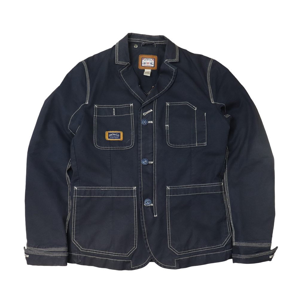 Vintage Diesel Co Navy Chore Work Blazer Jacket Size L